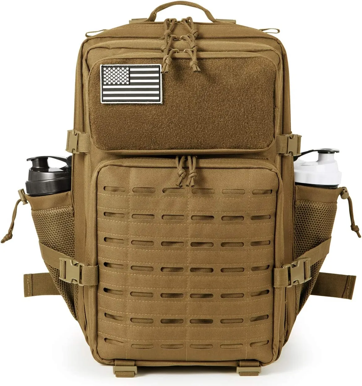QT&QY 25L/35L/45L Military Tactical Backpack For Men Molle Daypack 3 Day Bug Out Bag Hiking Rucksack With Bottle Holder