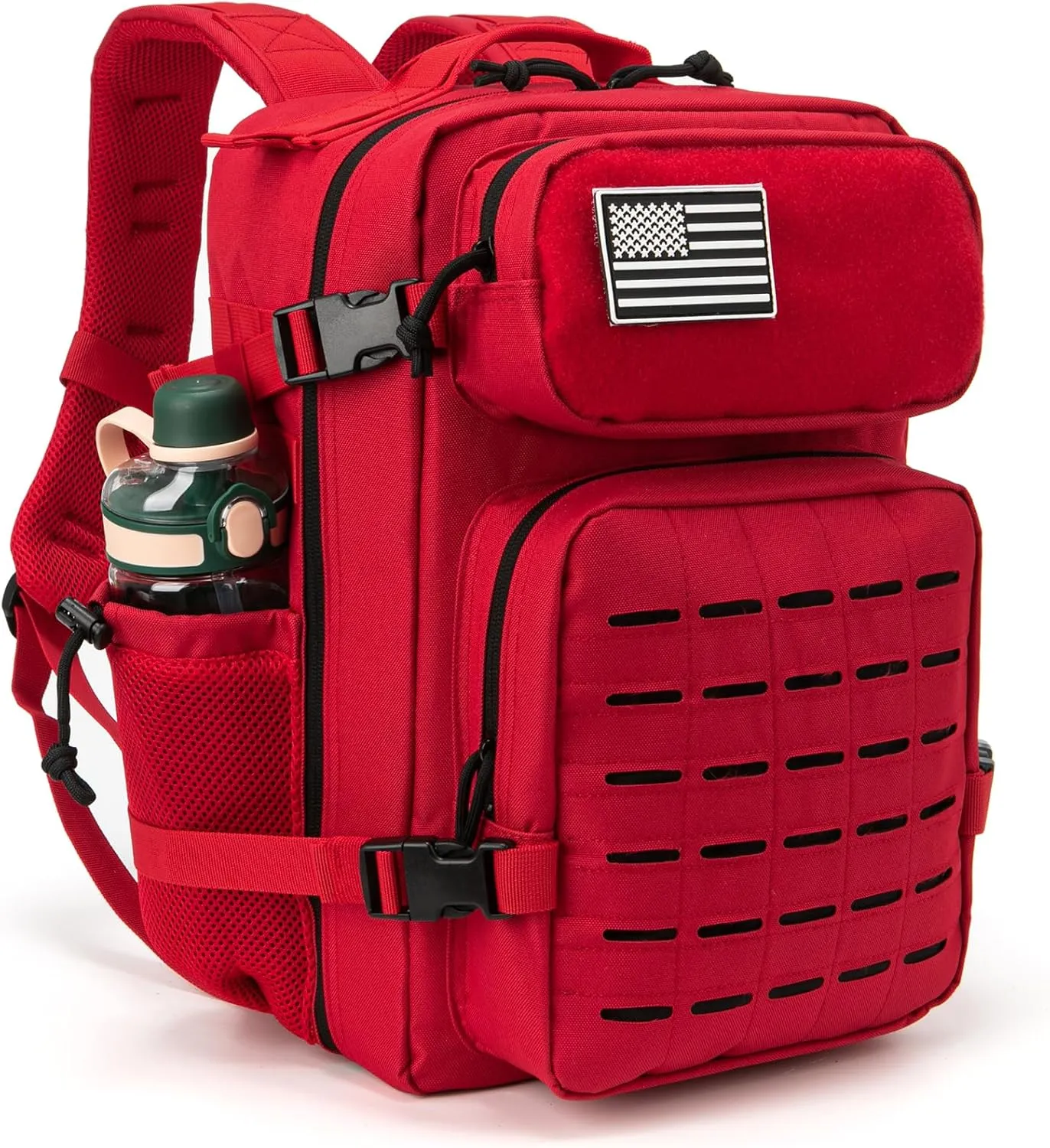 QT&QY 25L/35L/45L Military Tactical Backpack For Men Molle Daypack 3 Day Bug Out Bag Hiking Rucksack With Bottle Holder