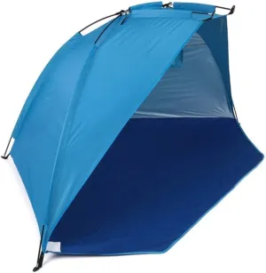 Quick Opening Pop Up Tent Beach Awning Sun Shelter Half-Open Tent Shade Ultralight for Outdoor Camping Fishing Picnic Park, Blue