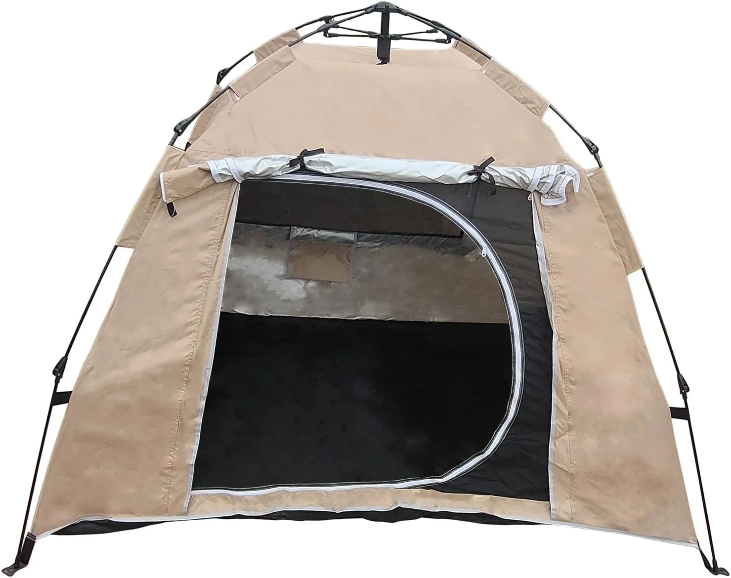 Quick-Set Automatic Tent, Waterproof & UV-Resistant, 2-3 Person Camping Tent for Outdoor Travel & Picnic - Beige, Easy Setup (Khaki)