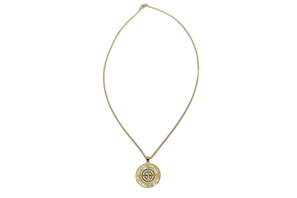 Rachel Nathan Compass Medallion Necklace