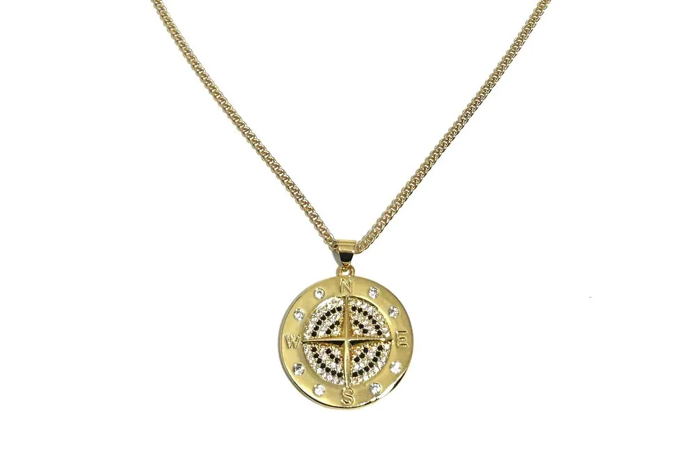Rachel Nathan Compass Medallion Necklace