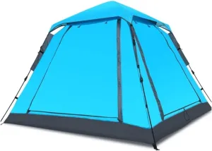 Rainproof UV-Proof Outdoor Tent, Automatic Quick-Opening Camping Tent 3-4 Person Fishing Outdoor Tent Tents for Camping (Blue 210 * 210 * 140cm)