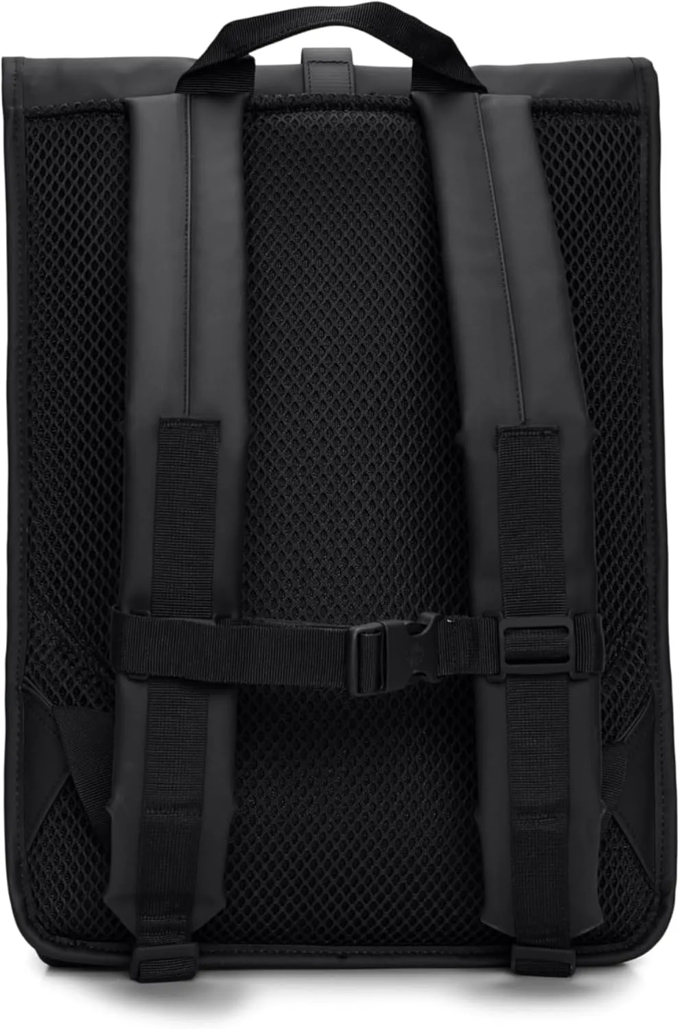 RAINS Rolltop Rucksack -Backpack - Waterproof Backpack for Women and Men - Rucksack for Travel and Work (Black)
