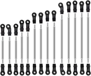 Rc Connecting Rod Tie Rod for TRX6 1/10 14 Pcs Stainless Steel Links Linkage Pull Rod Unassembled Kit RC Crawler Car Parts and Accessories Upgrade Replacement Use