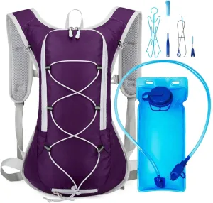 REEBOW GEAR Cycling Hydration Packs,Water Bladder Cleaning kit Running Backpack Suitable for Outdoor Running, Cycling and Mountaineering,Purple