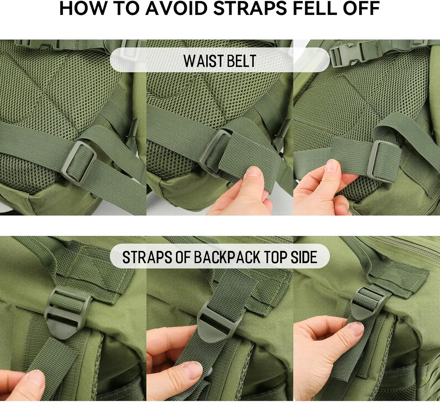 REEBOW GEAR Military Tactical Backpack Large Army 3 Day Assault Pack Molle Bag Boys Backpacks for School Army Green