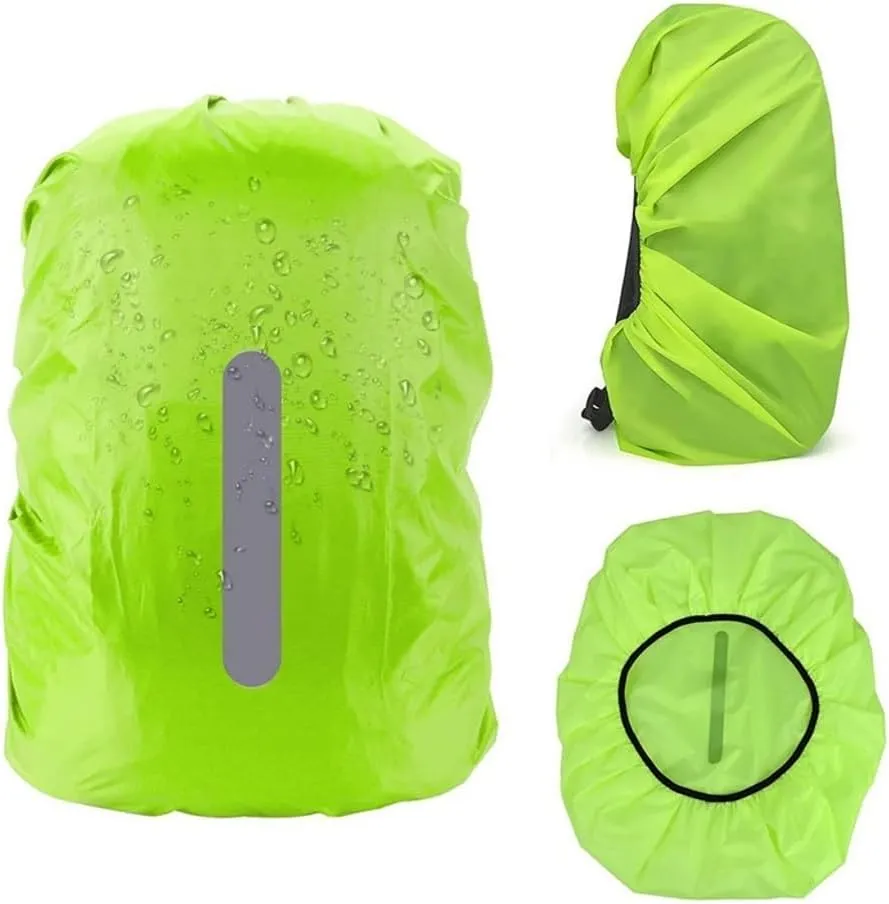 Reflective Waterproof Backpack Rain Cover Outdoor Sport Cycling Night Safety Light Raincover Case Bag Cover for Hiking Camping