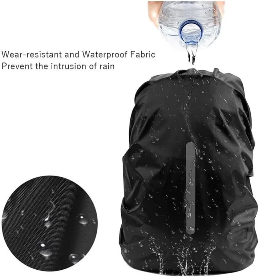 Reflective Waterproof Backpack Rain Cover Outdoor Sport Cycling Night Safety Light Raincover Case Bag Cover for Hiking Camping