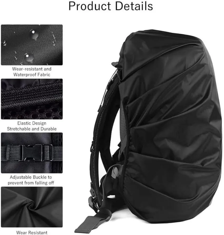 Reflective Waterproof Backpack Rain Cover Outdoor Sport Cycling Night Safety Light Raincover Case Bag Cover for Hiking Camping