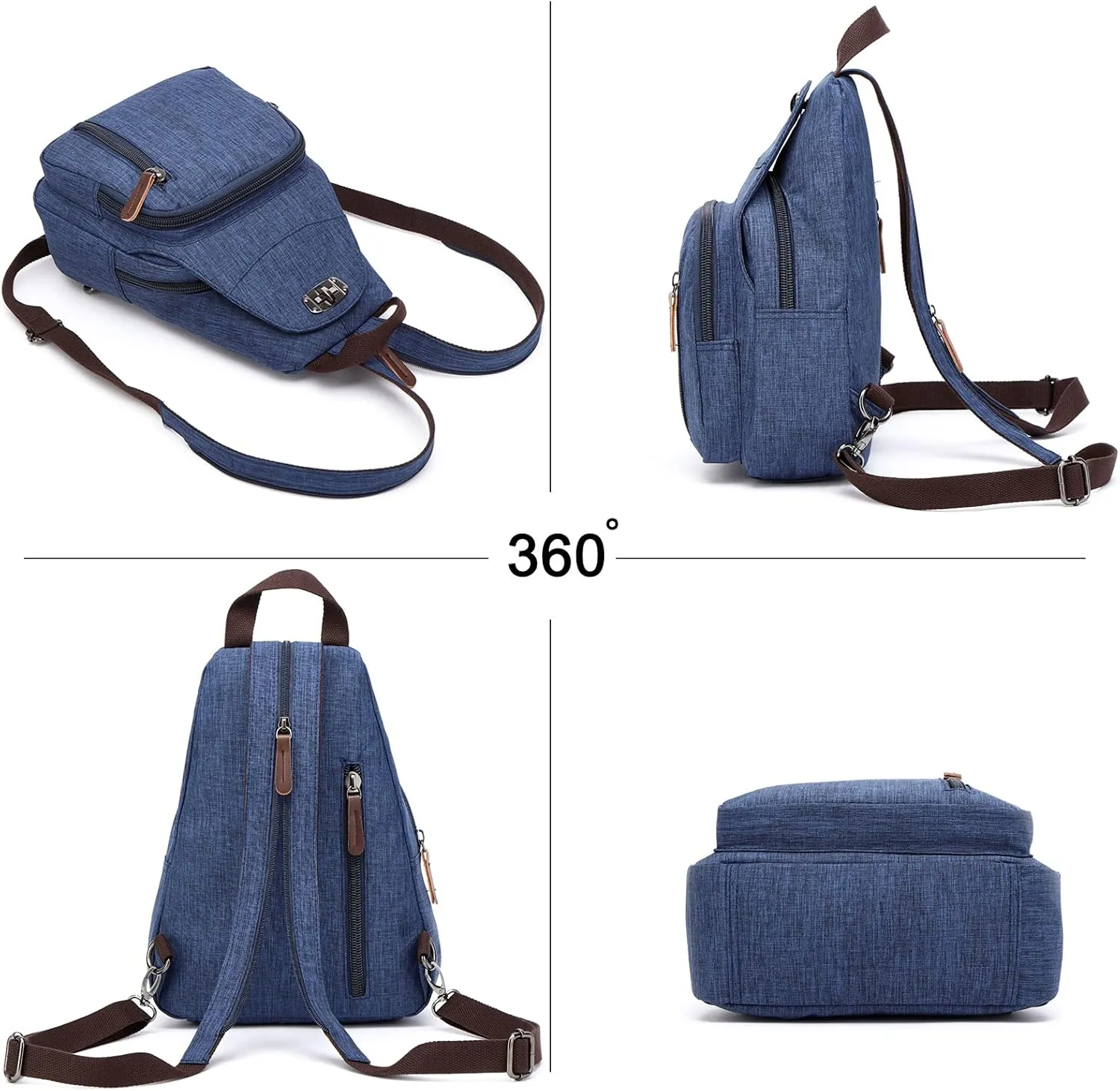 Retro Sling Chest Backpack Multipurpose Crossbody Shoulder Bag