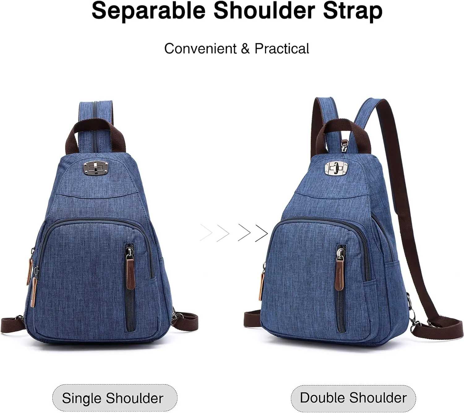 Retro Sling Chest Backpack Multipurpose Crossbody Shoulder Bag