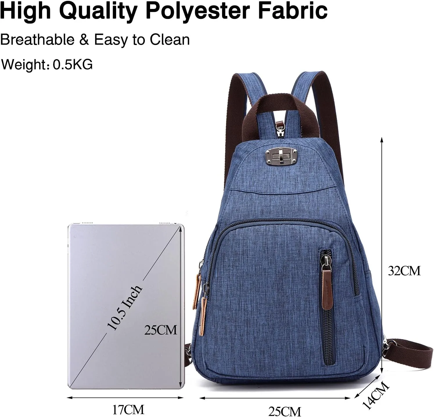 Retro Sling Chest Backpack Multipurpose Crossbody Shoulder Bag