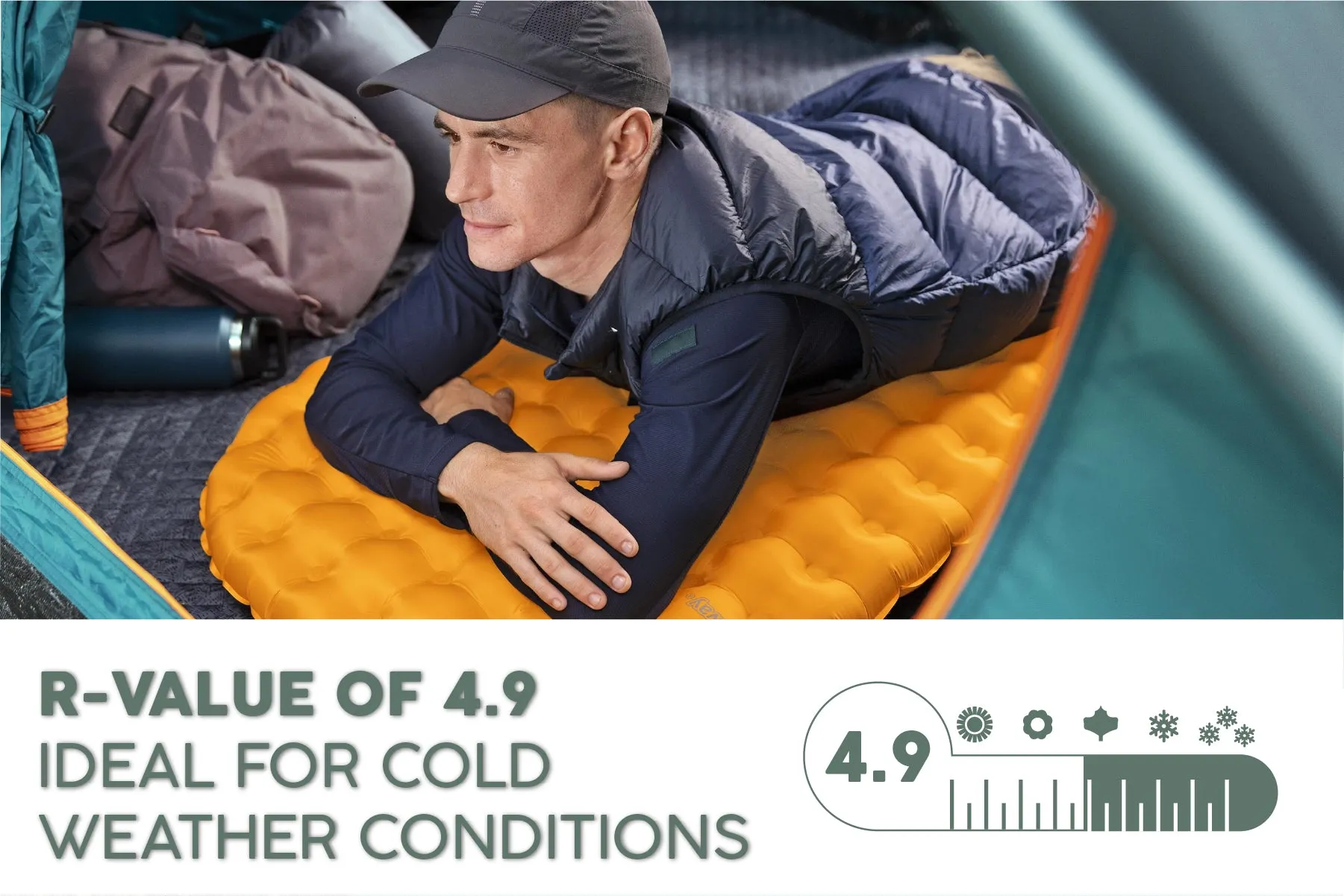 RidgeLite Ultra-Light Insulated Cold Weather Sleeping Pad - Large