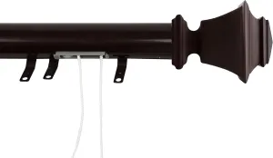 Rod Desyne Bach Decorative Traverse Rod w/Sliders, 30-48 inch, Cocoa