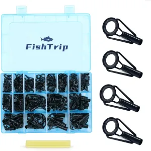 Rod Tip Repair Kit - Fishing Rod Tips Replacement With Stainless Steel Ceramic Guides Ring, Pole Eyelets - 20/90/70pcs