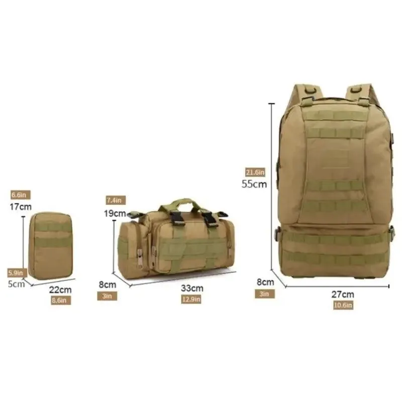 Rugged 55L 4-in-1 Tactical Backpack