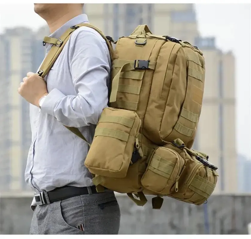Rugged 55L 4-in-1 Tactical Backpack