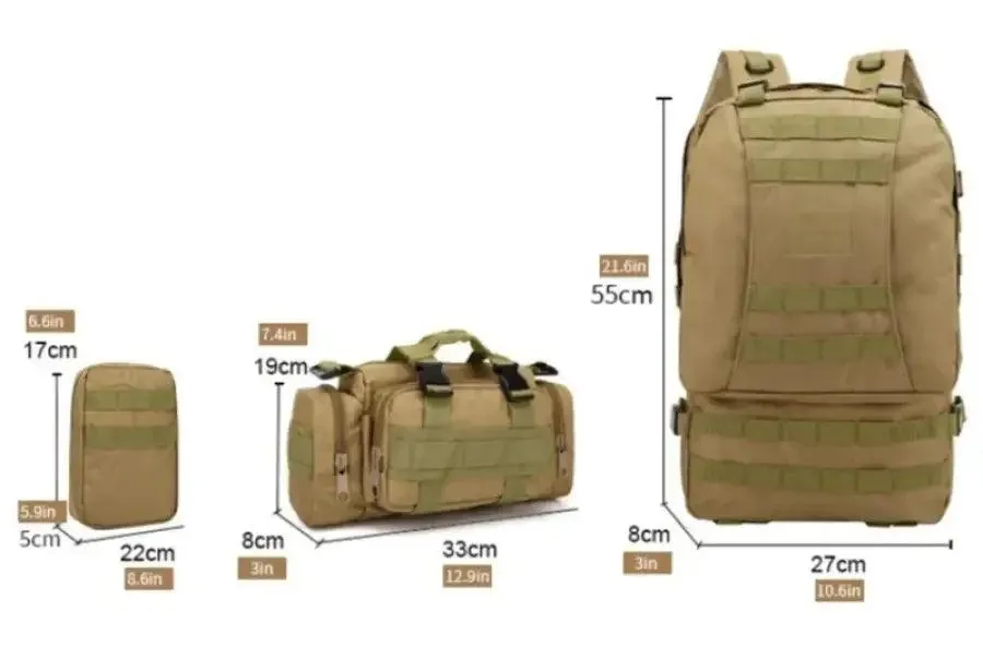 Rugged 55L 4-in-1 Tactical Backpack