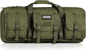 Savior Equipment American Classic Tactical Double Long Gun Bag Pistol Transportation Case w/Backpack Strap, 36 Inch Olive Drab Green