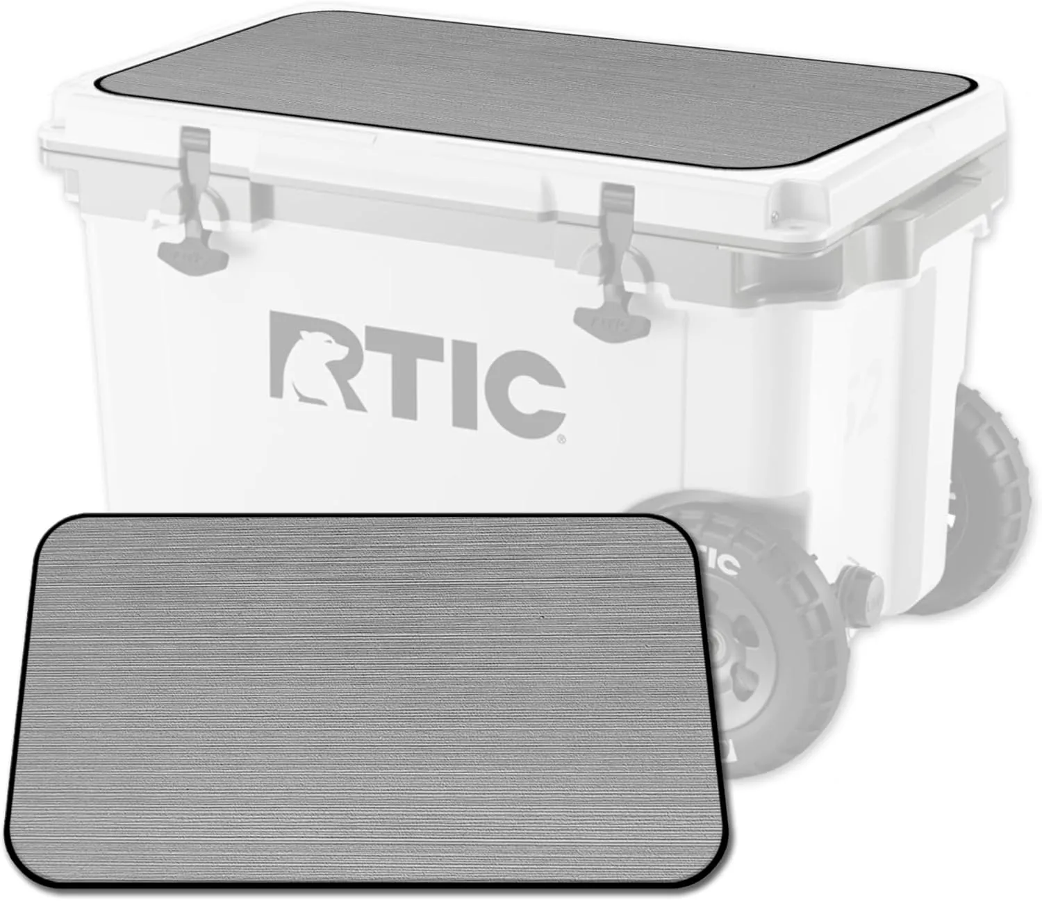 SeaDek EVA Mat Cooler Pad fits RTIC | Peel & Stick Application | Non Slip Comfort Accessories - Blank Design (StormGray-Black)