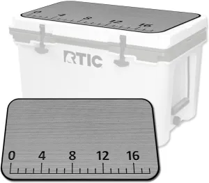 SeaDek EVA Mat Cooler Pad fits RTIC | Peel & Stick Application | Non Slip Comfort Accessories - Fish Measuring Ruler (StormGray-Black)