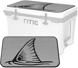 SeaDek EVA Mat Cooler Pad fits RTIC | Peel & Stick Application | Non Slip Comfort Accessories - Top Fin Redfish Design (StormGray-Black)