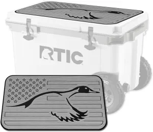 SeaDek EVA Mat Cooler Pad fits RTIC | Peel & Stick Application | Non Slip Comfort Accessories - US Flag Duck Outdoorsman Hunt Design (SG-B)