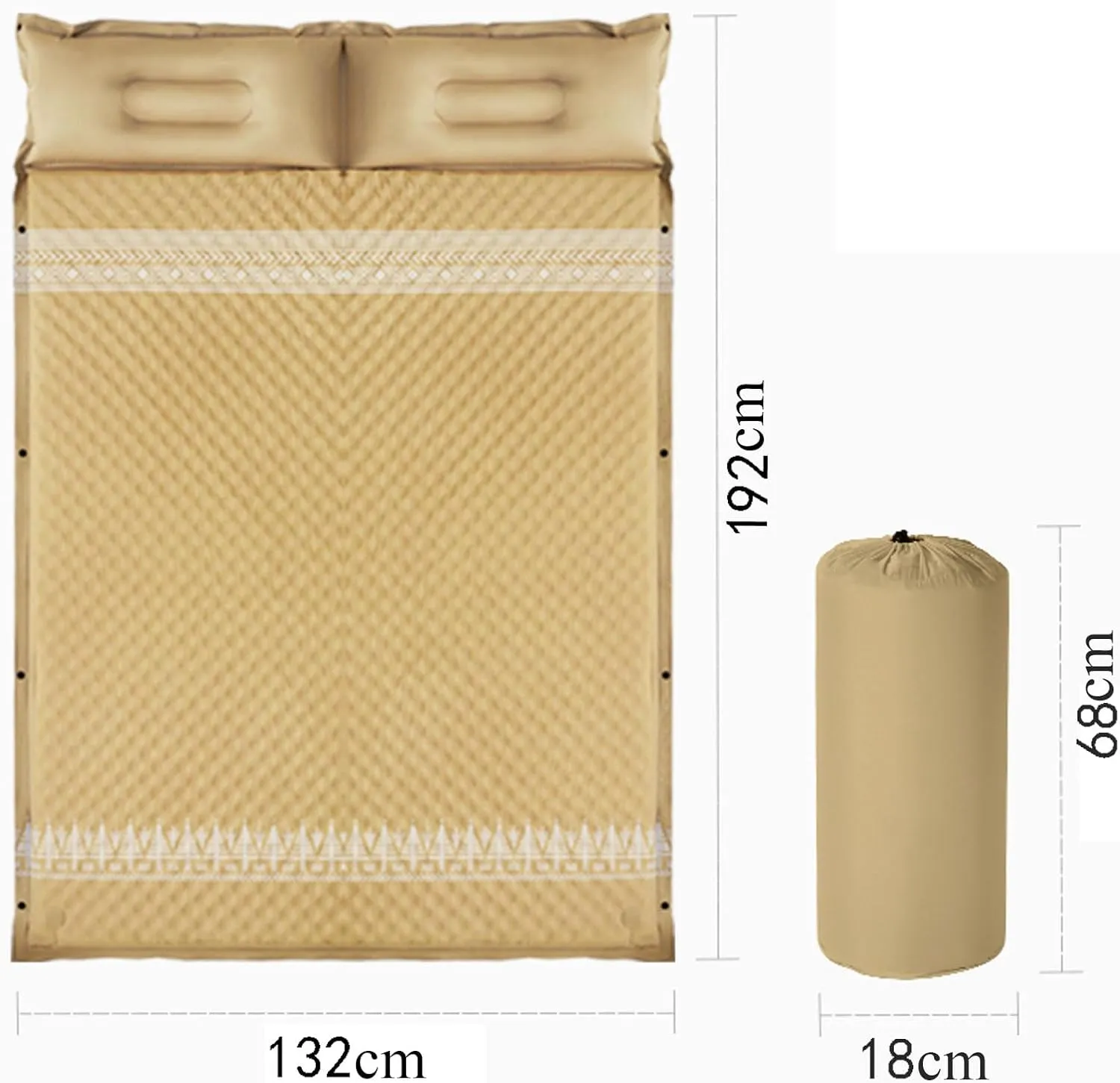 Self Inflating Portable Sleeping Mat Inflatable Roll Mats Sleep Pad Camp Mattress for Tent and Family Camping Hiking Traveling,Thick 3cm