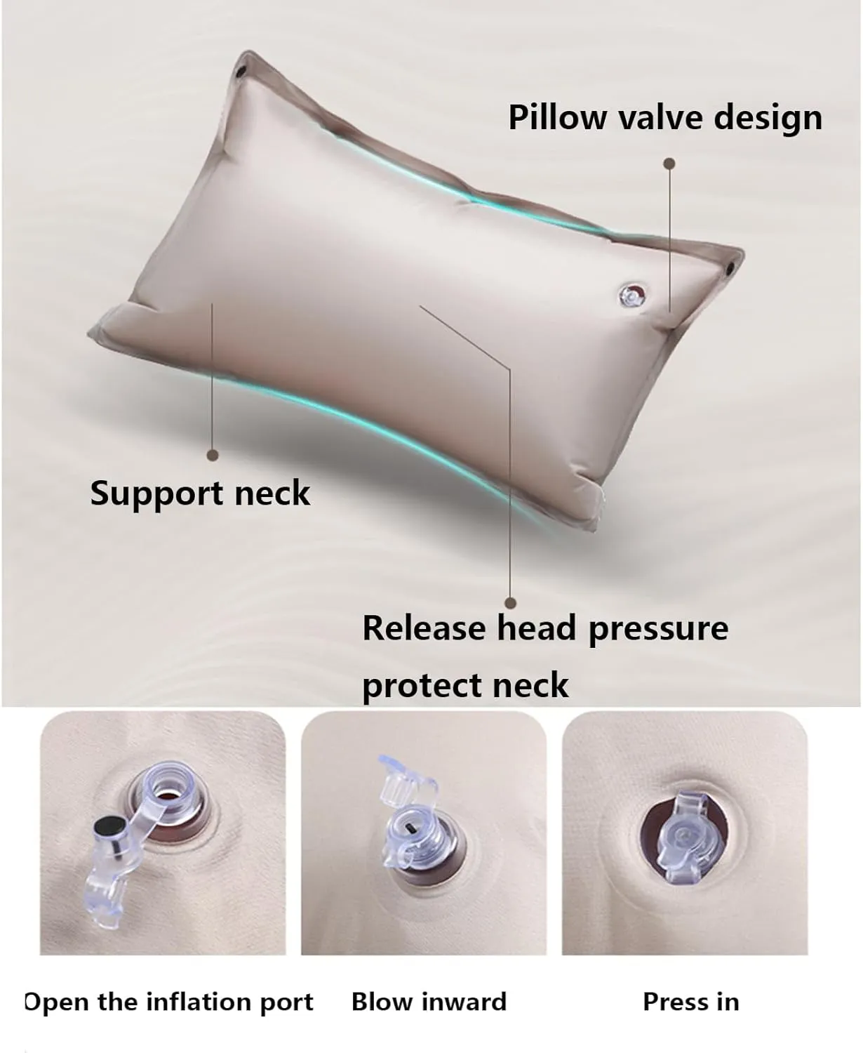 Self Inflating Sleeping Pad for Camping Camping Mat with Built-in Pillow And Storage Bag Expandable Lightweight Camping Mattress Pad Portable Inflatable Camping Mattress Pad for Hiking , Single,Green