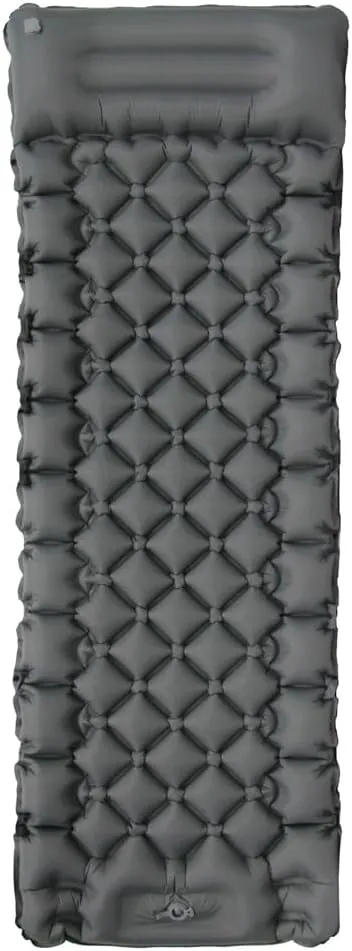 Self-Inflating Sleeping Pad for Camping, Camping Sleeping Pad with Built-in Pump, Extra Thickness Inflatable Sleeping Mat, Ultralight Compact Waterproof Air Mattress for Travel (Gray)