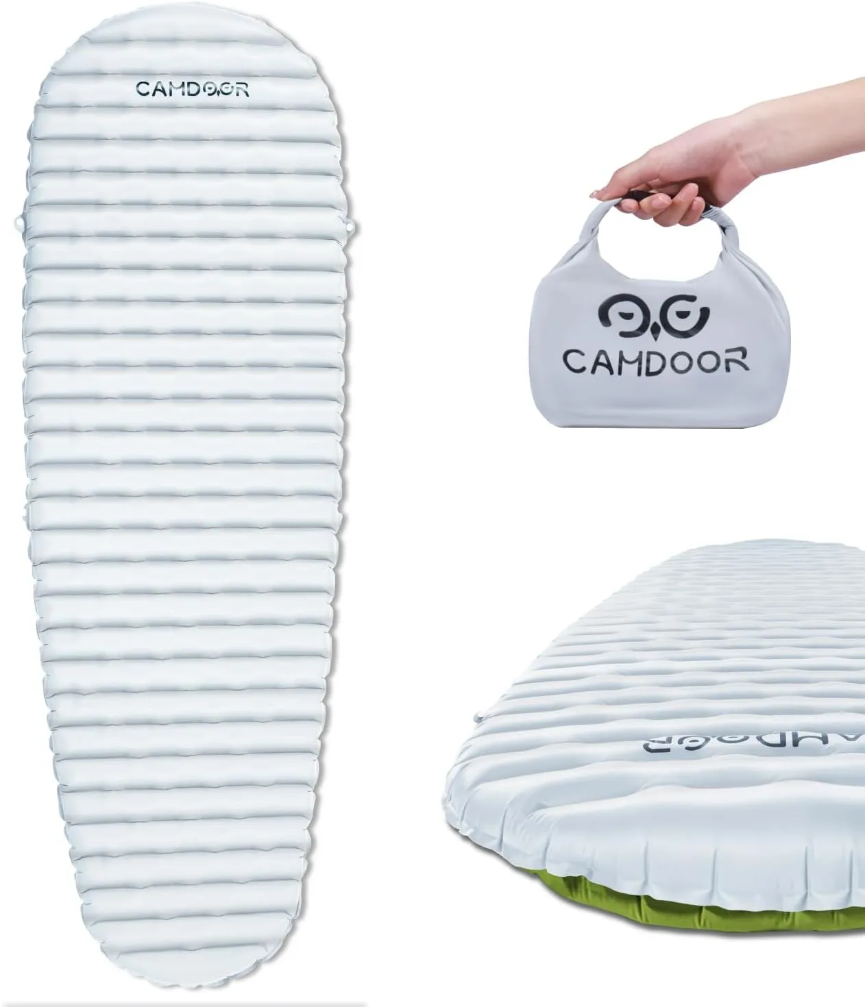Self Inflating Sleeping Pad for Camping with Inflating Bag, Compact Lightweight Camping Mat, Outdoor Backpacking Hiking Traveling Airpad Camping Air Mattress