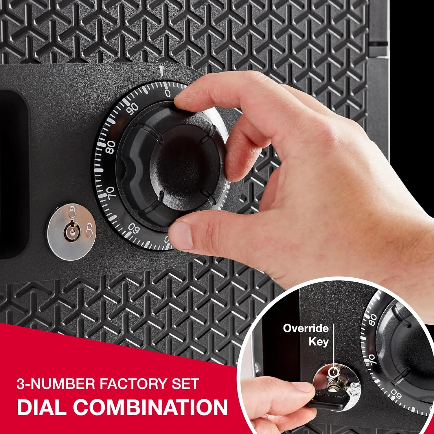 SentrySafe Fireproof and Waterproof Shelf Safe, Large Home or Office Safe with Dial Combination Lock and Override Key, 0.81 Cubic Feet, FPW082KSB