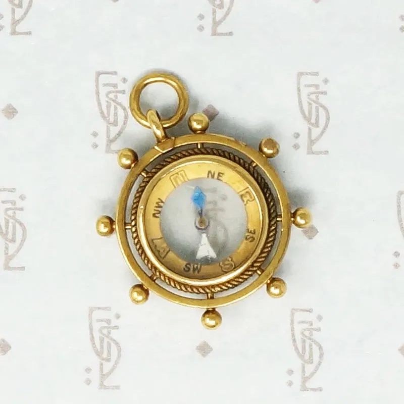 Ship's Wheel Compass with Secret Fleur de Lis