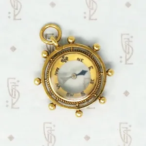 Ship's Wheel Compass with Secret Fleur de Lis