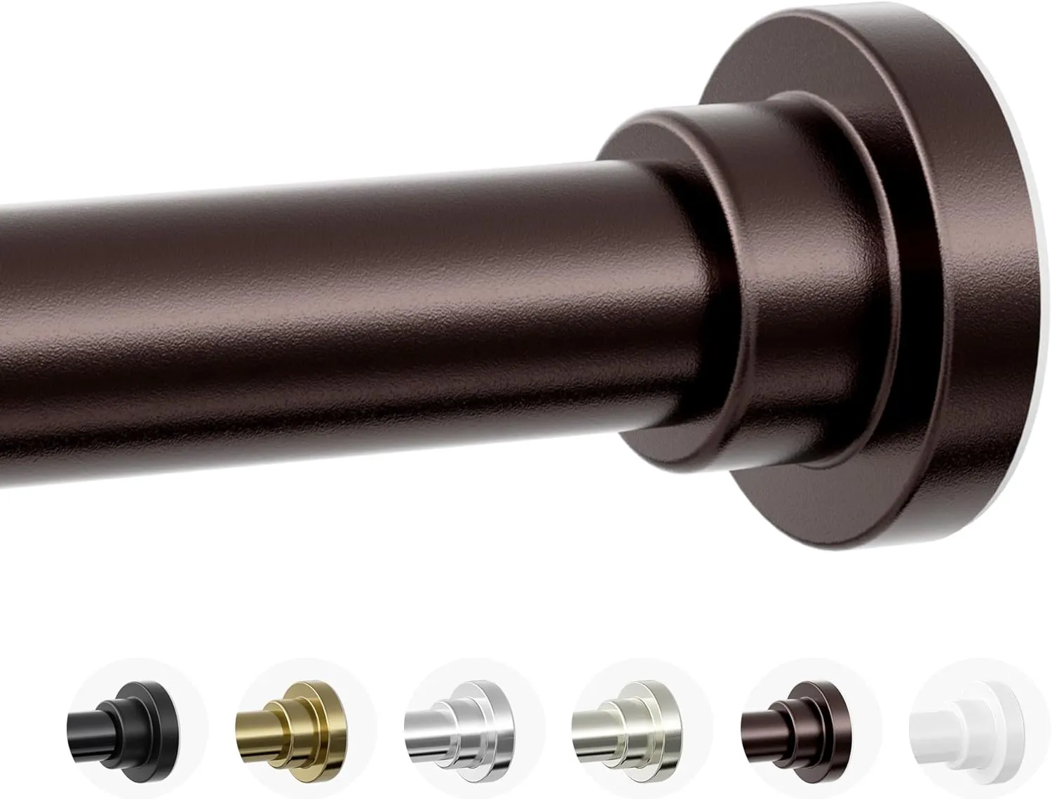 Shower Curtain Rod, 1" Diameter Heavy Duty Tension Shower Rod, Non Slip Adjustable 28-102 inch No Drilling Shower Curtain Rods Spring Tension For Bathroom, Shower Stall, No Rust, Bronze