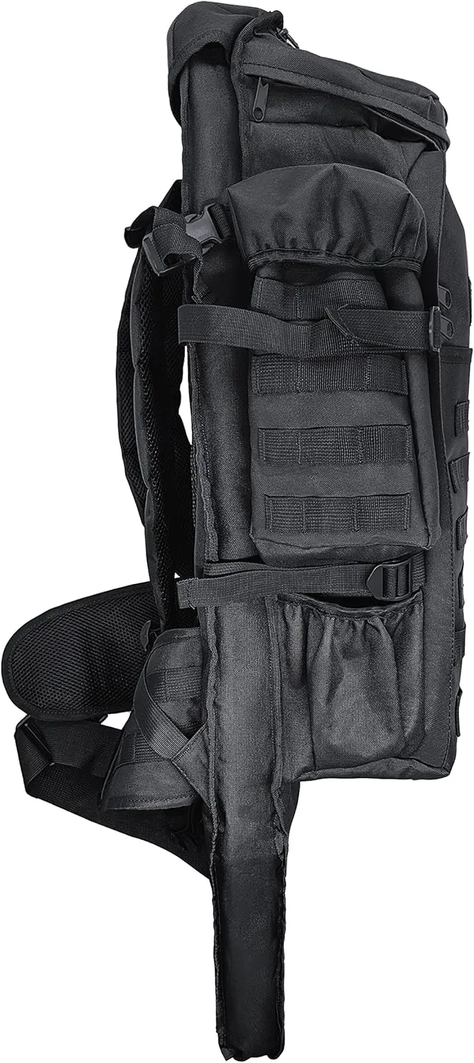 Silfrae Tactical Rifle Backpack Long Rifle Bag Molle Military Backpack for Trekking Hunting Camping