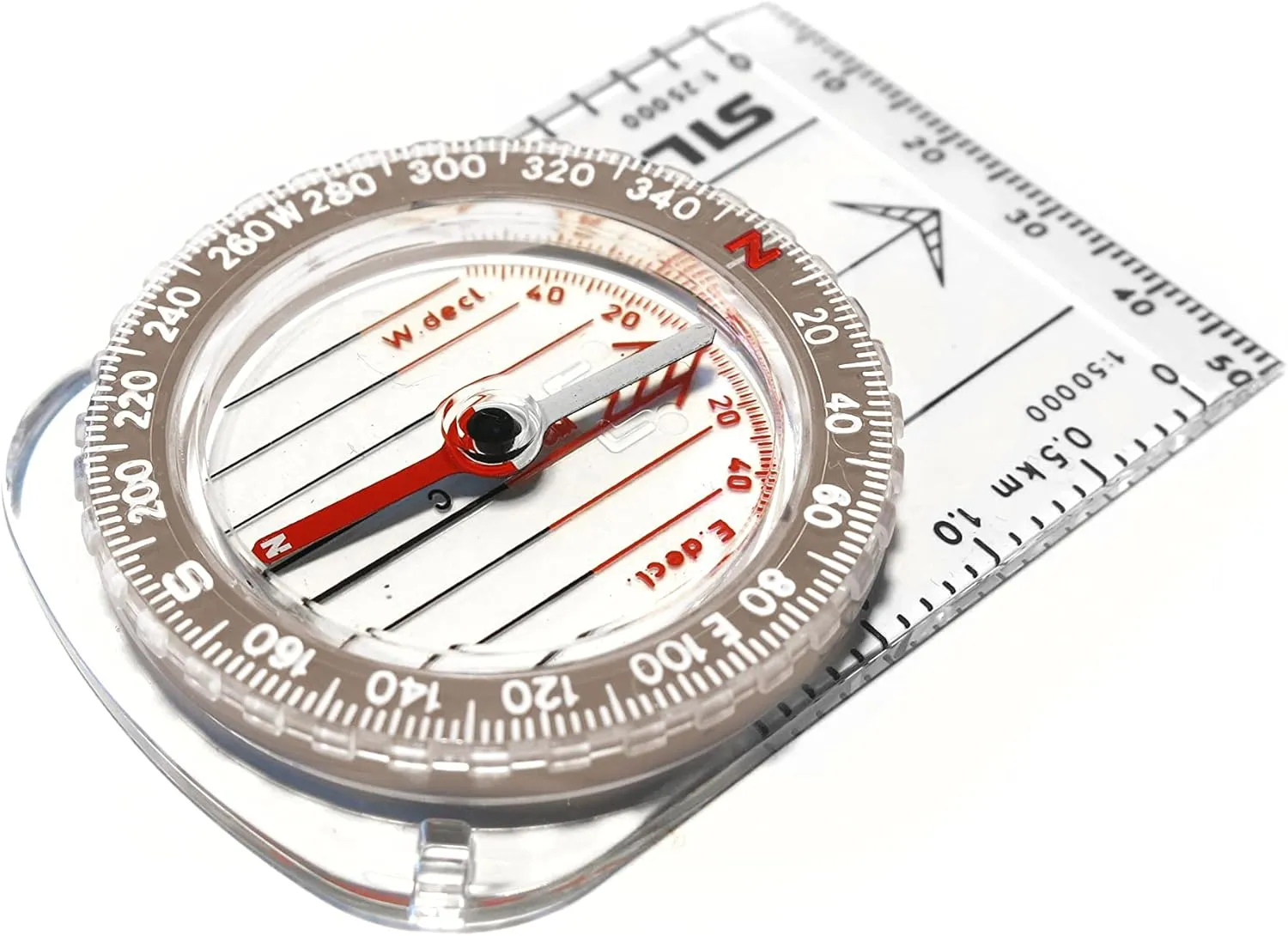 Silva Outdoor Compass, Classic, Small Compass for Beginners and Kids, Map Scales 1:25k and 1:50k, Rotating Compass Case, Hiking Compass, Walking Compass, Mini Compass