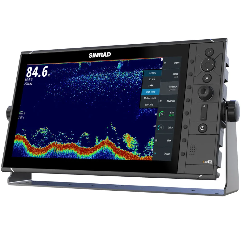 Simrad S2016 16in Fishfinder with Broadband Sounder Module & CHIRP Technology - Wide Screen
