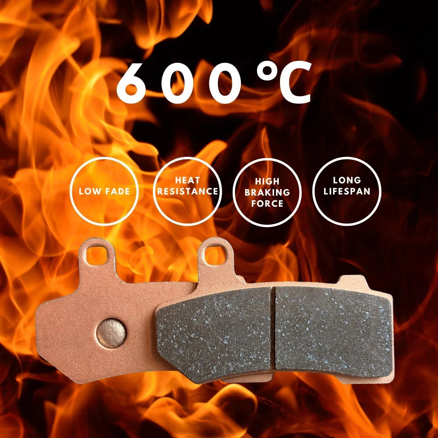 Sintered Brake Pads Compatible with Harley Davidson Touring Family (2008 later ) and V-Rod (2006 later ) for Front & Rear(3 Sets)