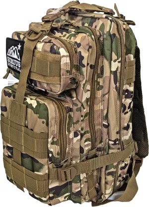 Sirius Tactical Backpack - 30L Capacity - Heavy Duty 900D Polyester - Hunting, Hiking or Camping Backpack – Military Backpack (Camo)