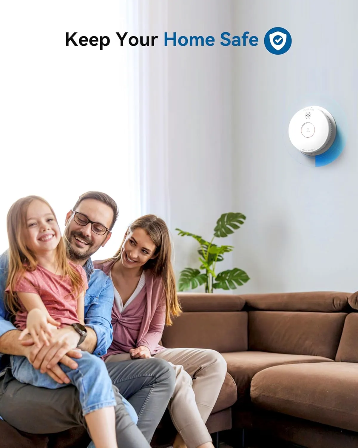 SITERWELL Smoke Detector, Hardwired Interconnected Smoke Detector, Photoelectric Smoke Alarm with 9V Backup Battery, Fire Alarm with Test/Silence Button, ETL-9th Listed, GS562A, 2 Packs