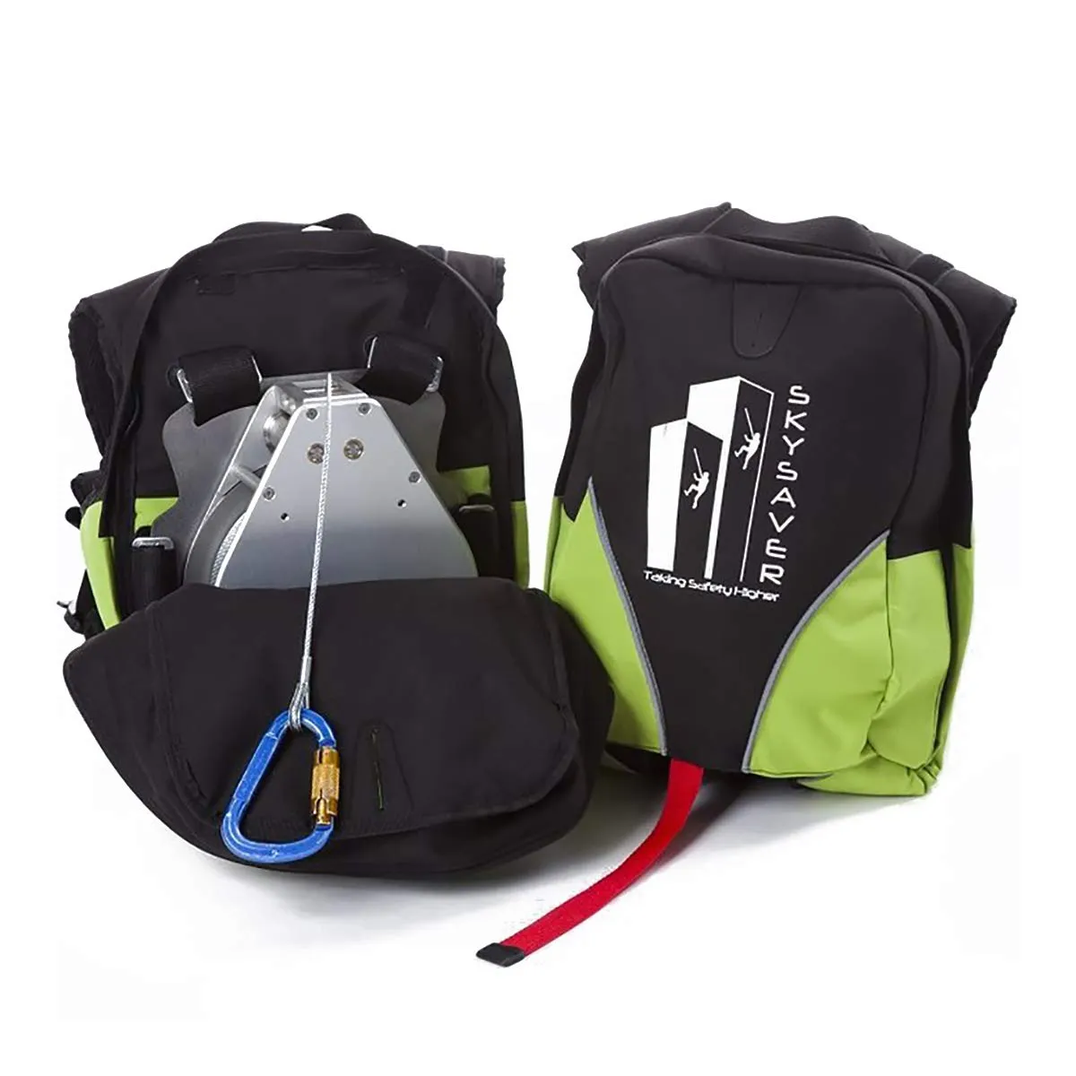 SkySaver Rescue Backpack 7 Story Fire Escape Backpack Evacuation Kit Emergency Exit Device - 80ft
