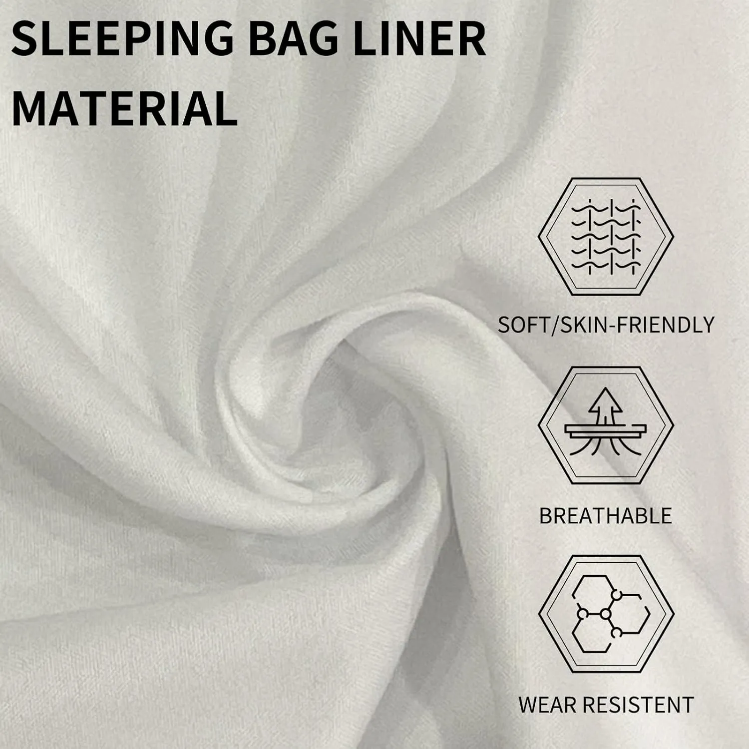Sleeping Bag Liner for Warm Weather Seasons with Carry Bag - Protable,Lightweight and Skin-Friendly Sleeping Bag for Camping,Hiking and Backpacking.
