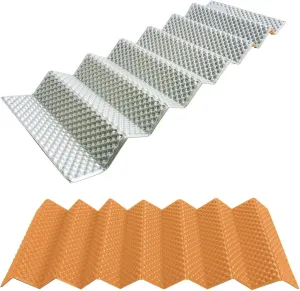 Sleeping Mat Outdoor Aluminum Film Ultralight Soft Moisture-Proof Mat Sleeping Pad Foldable Sleeping Bed for Camping Tent Mat (Orange)