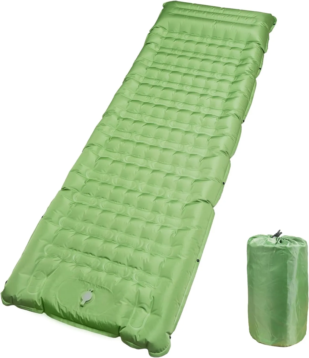 Sleeping Pad Airbed Air Mattress Camping Inflatable Sleeping Pad Ultralight 5 inch thick self-inflating camping mat Built-in foot pump Camping Hiking Tent Lightweight Sleeping Pad (pine green)