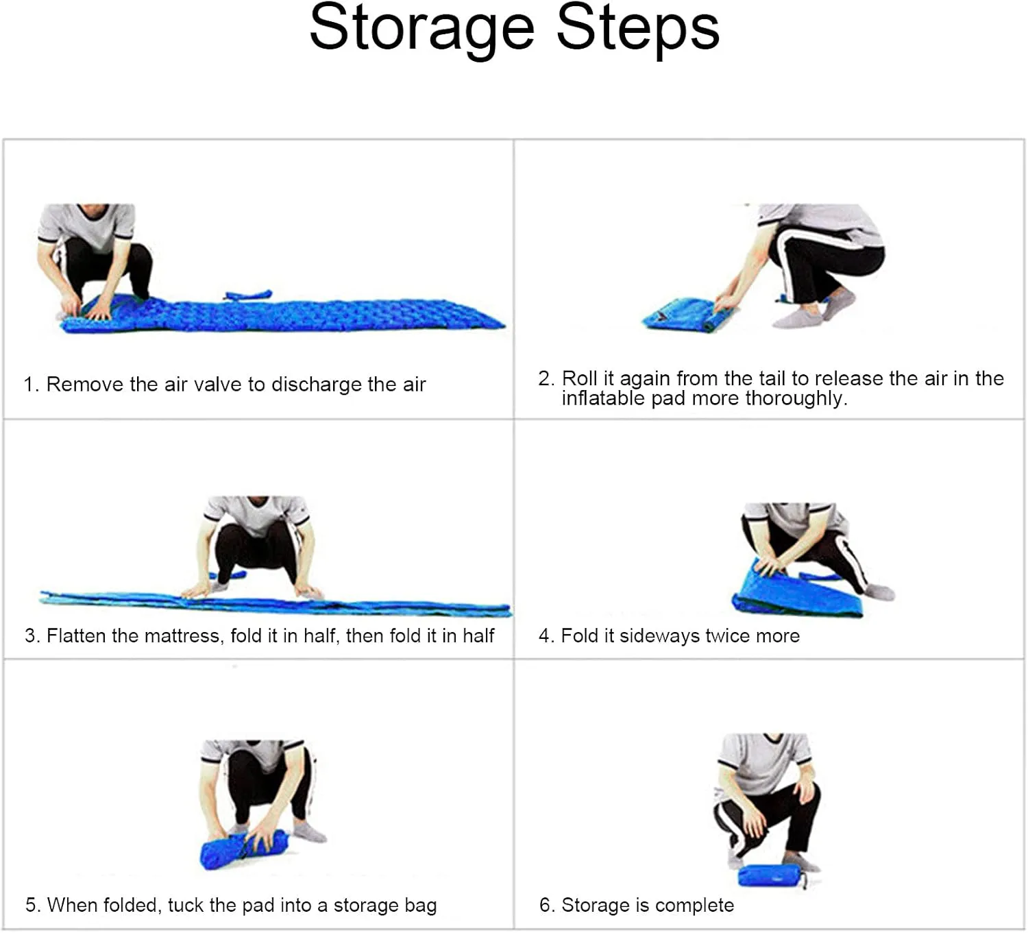 Sleeping Pad, Camping Sleeping Pad Mat Foot Press Inflatable Cushion Mattress for Tent Hiking Travel
