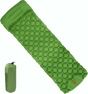 Sleeping Pad Foot Pump Inflation Sleeping Pad Inflatable Air Mattress with Pillow Camping Sleeping Pads Camping Mat