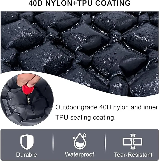 Sleeping Pad for Camping-Ultralight Inflatable Sleeping Pad,Built-in Pumb,Sleeping Mat with Pillow,Camping Mattress for Backpacking,Hiking,Airpad,Carry Bag,Compact&Lightweight Air Mattress