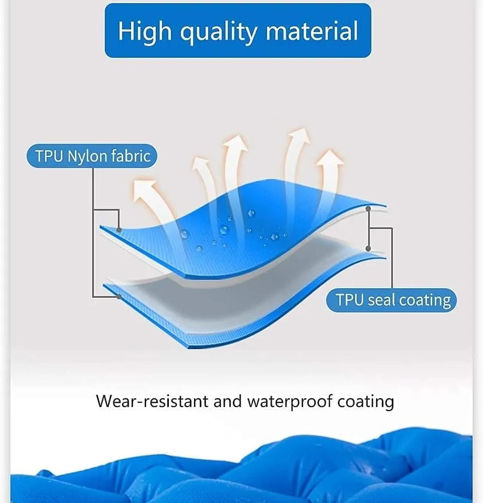 Sleeping Pad for Camping,Inflatable Sleeping Pad with Pillow,Lightweight Moisture-Proof Air Mattress Portable Camping Mat (Color : Green)